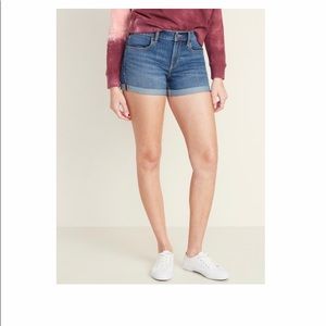 Old Navy Blue Jean Shorts Cuffed 3” seam